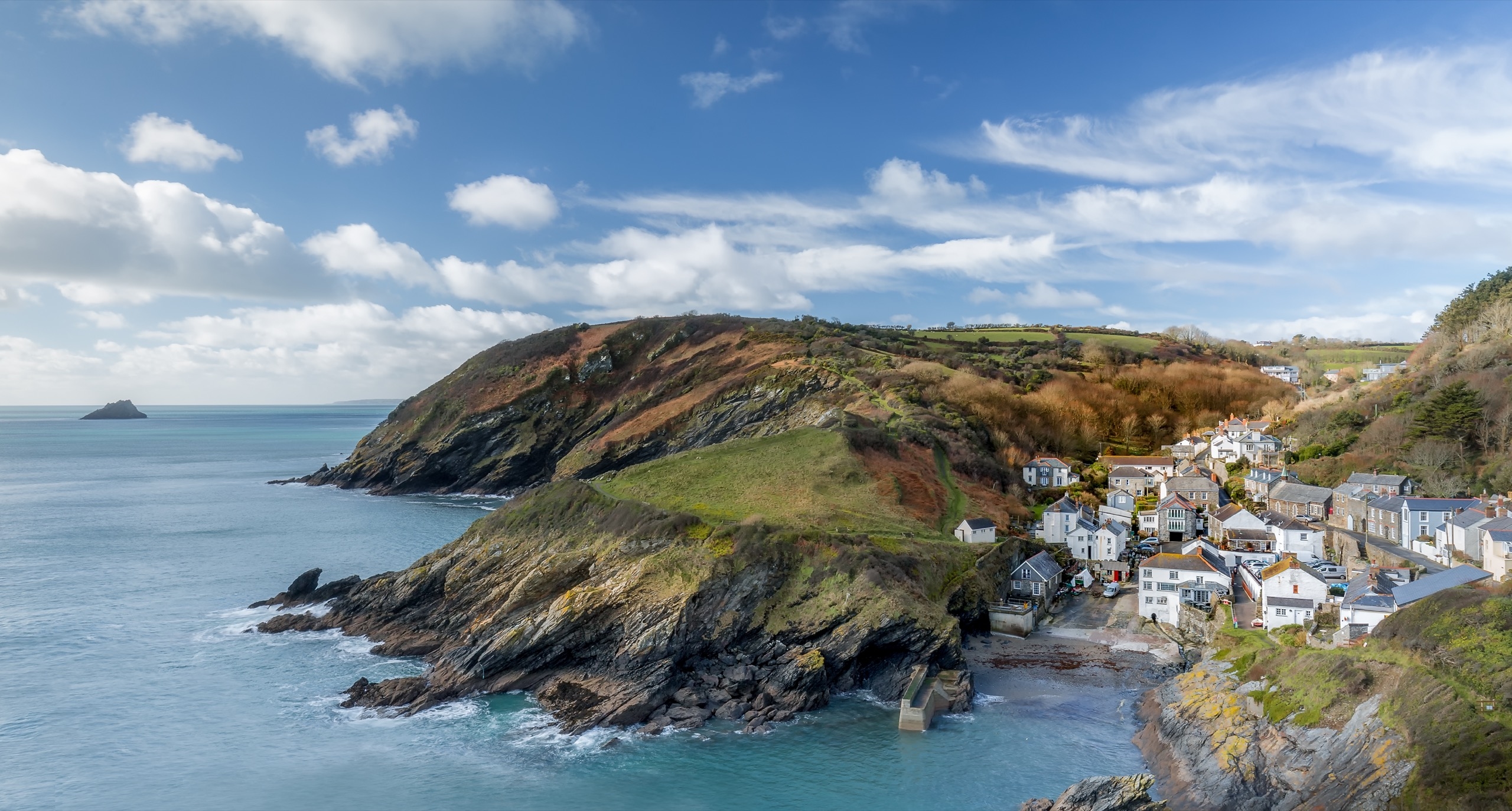 An ariel view of Portloe